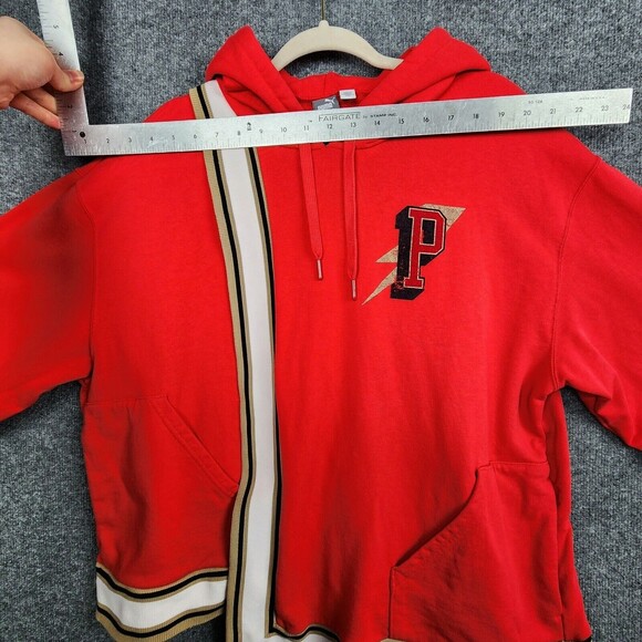 PUMA X JUNE AMBROSE Red High Court Hope Oversized Poncho Hoodie SIZE LARGE - Picture 13 of 16